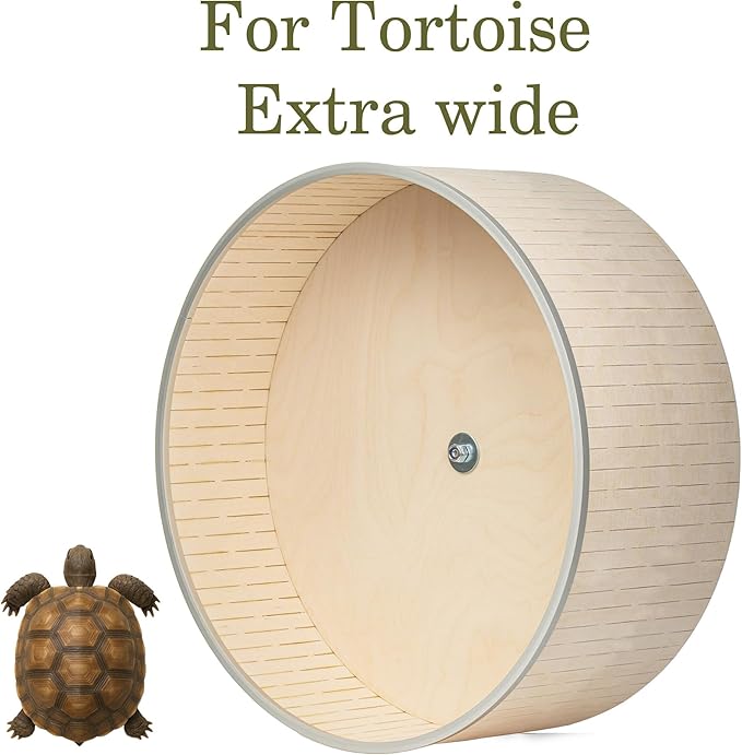 Exercise Wheel for Tortoises, Extra-Wide 15 cm (6 in) Running Surface, Double Ball Bearings, Non-Slip Track, Indoor Pet Exercise Wheel (13inches (33cm) Spinner Hang)