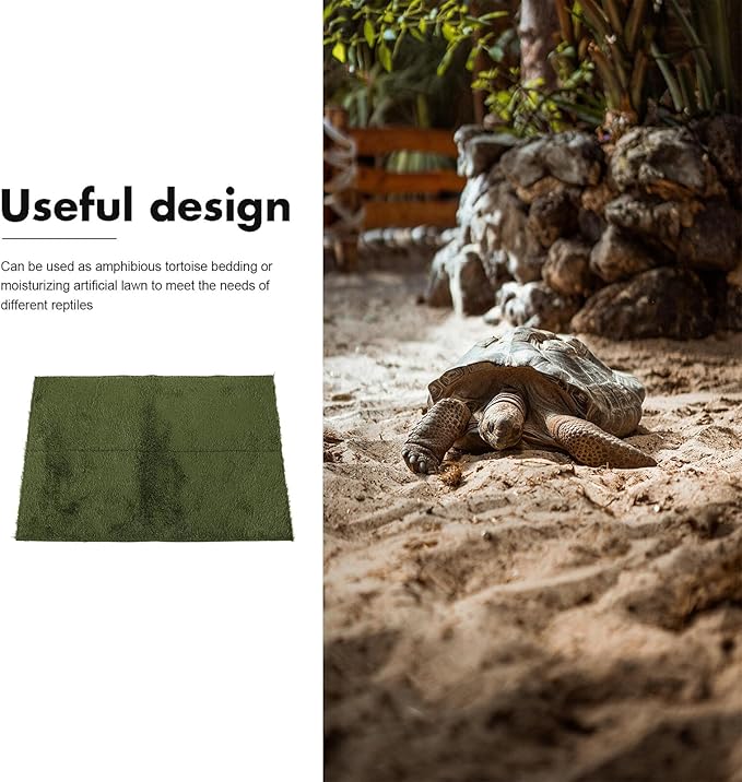 SHINEOFI Reptile Carpet Terrarium Mat Non-Adhesive Lizard Tank Liner Tortoise Bedding Substrate for Gecko Amphibian Cage Cleaner Safe Fit Pet Habitat Accessory