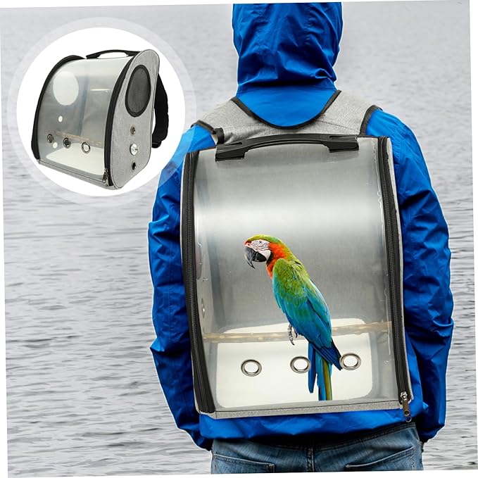 Sosoport Parrot Travel Carrier Birdcage Backpack Bird Carrier Bag Portable Bird Bag