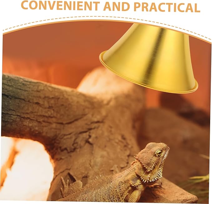 YARNOW Deep Insulation Heat Lamp Shade Reptile Pets Lamp Cover Metal Material Retro Design