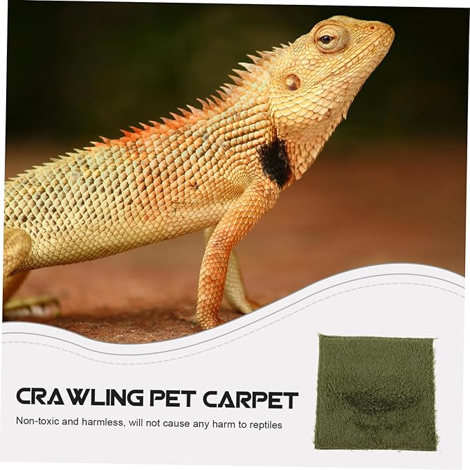 BESPORTBLE 4pcs Crested Gecko Substrate Reptile Supplies Lizard Tank Accessories Tortoise Enclosure Mat