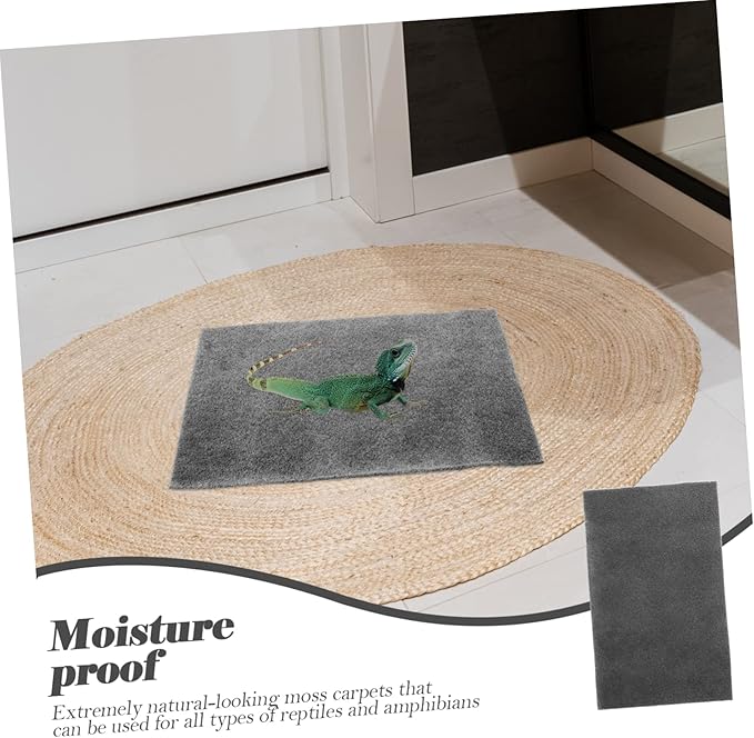 Yardwe 2pcs Reptile Carpet Tortoise Bedding Absorbent Pad Snake Habitat Accessories