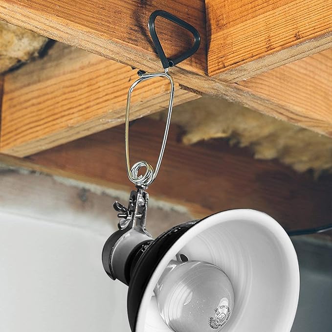 Simple Deluxe 5.5 Inch Reptile Dome Clamp Light Fixture with Aluminum Reflector for Reptile Glass Tank, 60W Ceramic Lamp Cap, Without Bulb, Black