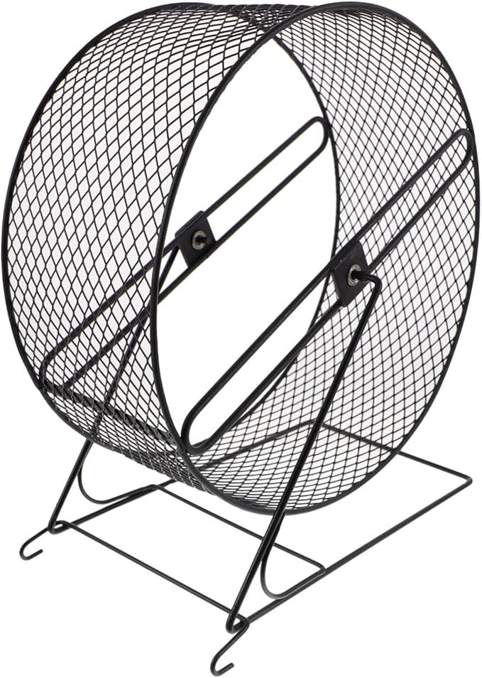 Garneck Hamster Running Wheel Exercise Accessories Whee-lo Toy Rat Cage Accessories Iron Hamster Exercise Plaything Squirrel Playing Wheel Iron Squirrel Toy Rat