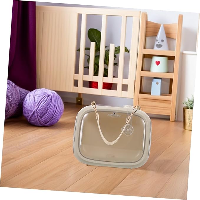 Generic Transparent Parakeet Travel Cage Portable Bird Carrier for Parrots Lovebirds Cockatiels with Easy-Clean Surface and Airflow for Outdoor Use and Vet Visits