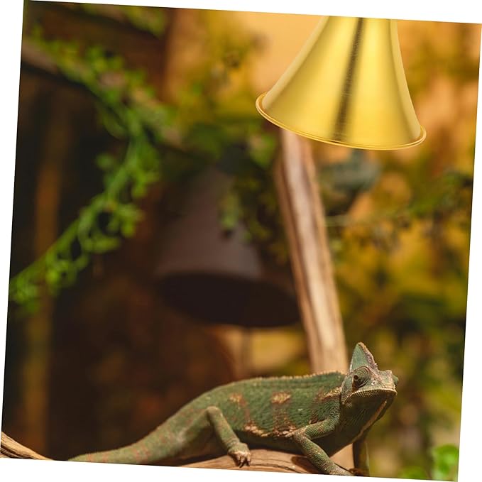DECHOUS Retro Style Reptile Heat Lamp Dome Insulated Lampshade for Reptile Heating Light Removable Cover