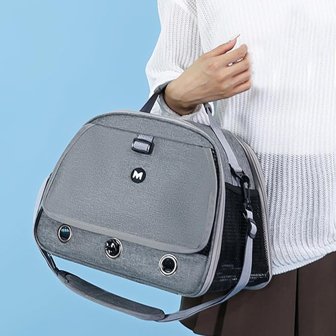 Portable Animal Backpack - Bird Travel Carrier, Comfort Handle Pouch | Mesh Sided Transport Case for Exotic Pets, Soft Crate for Outdoor Walking Trips, Bag for Vet Appointments