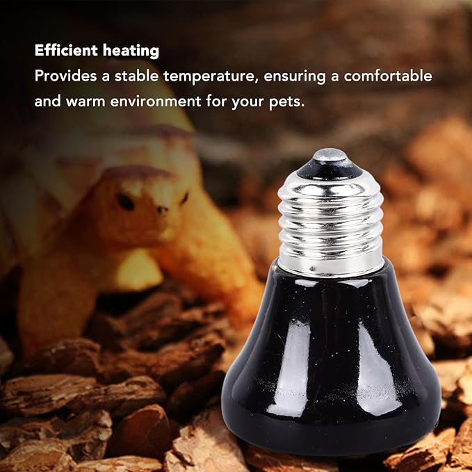 Ceramic Heat Emitter, Reptile Heat Bulbs, No Light Emitting Heat Bulbs, for Amphibian Terrarium, Bearded Dragon Lizard Snake Turtle, Brooder Coop Incubating Chicken (100w)