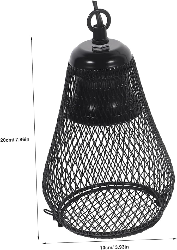 Pet Heating Lampshade Reptile Heating Lamp Cover -Scale Lamp Mesh Hook for Easy Installation
