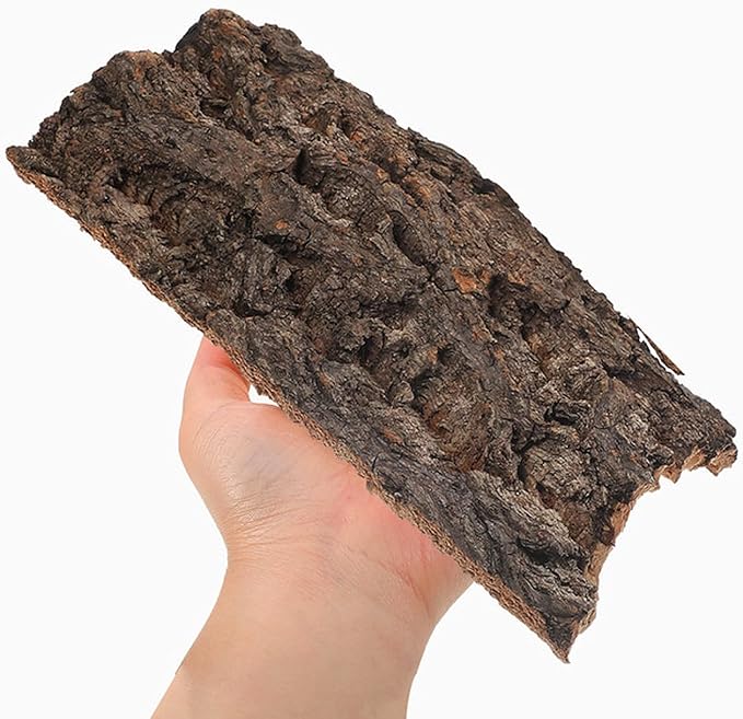 IMIKEYA 4Pcs Reptile Tree Bark Reptile Hides: Natural Wood Cork Bark Gecko Hide Small Climbing Barks Terrarium Decor Lizard Geckos Tortoise Birdcage Tank Accessories Water Tube Landscaping