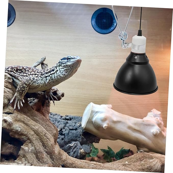 BESPORTBLE Aluminum Reptile Light Clamp Ceramic Lamp Holder and Spring Clip Adjustable Metal Reptile Lamp Fixture for Bearded Dragons Snakes Lizards and Turtles