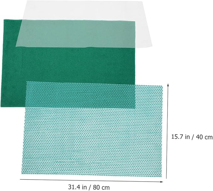 Reptile Carpet Mat Liner for Tortoise Bedding and Pet Terrariums Cage Mat Easy-Clean Reusable Substrate for Reptile Breeding Cage Green