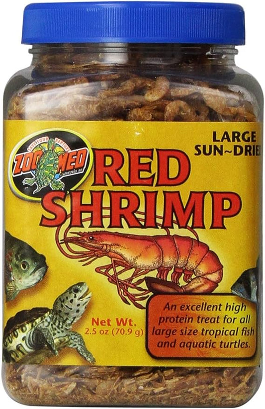 Zoo Med Large Sun-Dried Red Shrimp 2.5 oz - Pack of 4