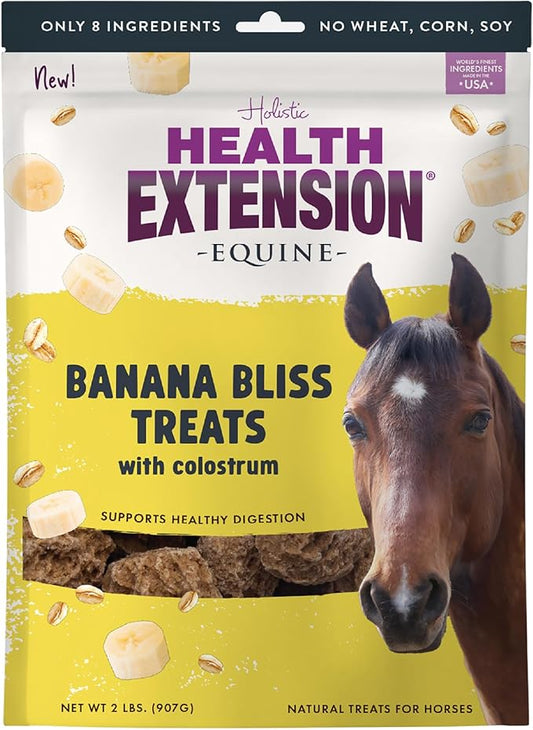 Health Extension Equine Banana Bliss Treats with Colostrum – Refreshing Mint Flavor for Horses – Supports Daily Training Rewards & Positive Reinforcement – 2 lb Bag