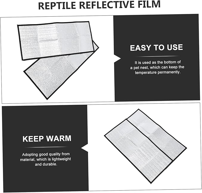 Reptile Heat Lamp Heat Pad for Reptiles Reflective Film Pet Warm Mat Winter Pad