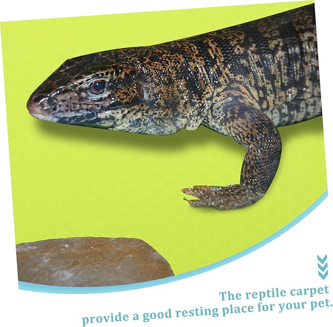 EVA Reptile Carpet Mat for Terrarium Bedding Soft Substrate Liner for Bearded Dragon Leopard Gecko Tortoise Snake Lizard Enclosures Easy to Cut and Install