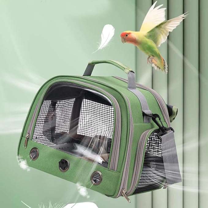 Bird Carrying Bag – Parrot Out Bag, Small Pet Shoulder Carrier, Multi-Functional Travel Bags | Convenient Safe Design for Yard Visits Moving and Outdoor Use
