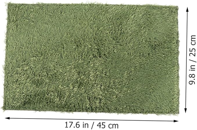 GANAZONO Household Reptile Carpet Liner Mat Soft and Breathable Fake Grass Bedding for Reptile Terrarium Moisture-Absorbing Habitat Cushion for Tortoises Lizards and Amphibians