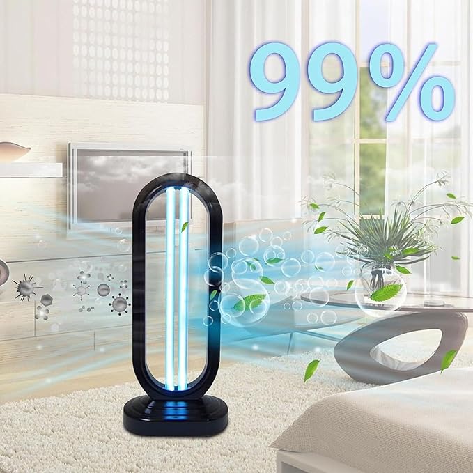 2025 New UV Light - Uv Lamp for Bedbugs, Uv Bed Bugs, UV Lamp with 4- Speed Timing and Remote Control (Black)