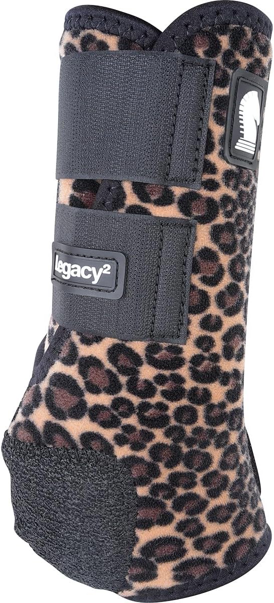 Classic Equine Legacy2 Support Boots, Front (Cheetah, Large)