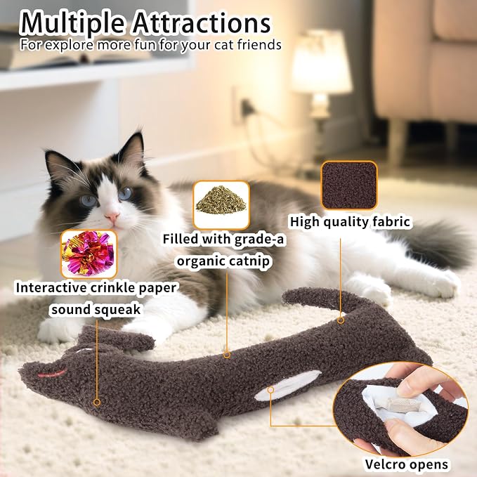 ETEKYER Refillable Catnip Cat Kicker Toy, Large, 13.77 Inches - Image 5