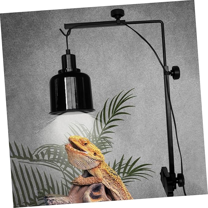 Happyyami Reptile Heat Lamp Fixture Stand Bracket for Turtle Basking Lizard Light Setup Aquarium Accessory for Enhanced Growth and Easy Lighting