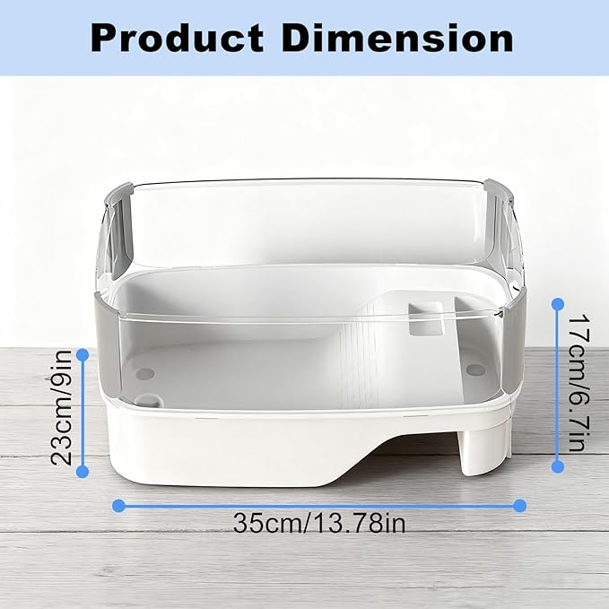 Small Turtle Tank Habitat Kit with Basking Platform, for Turtles, Crayfish, Crab, Aquatic Tortoise Enclosure Starter Aquarium, Pet Turtle Reptile Habitat
