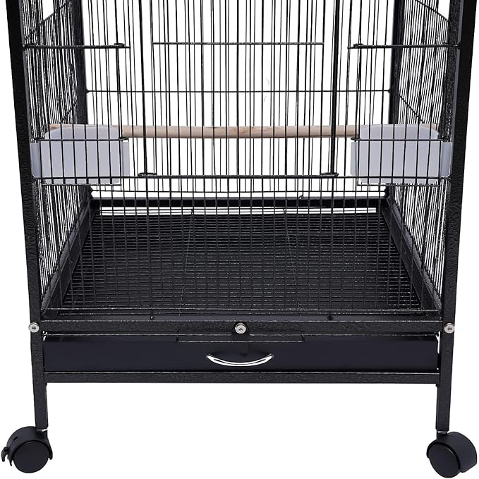 Bird Cage Metal Bird Aviary Parrot Cage Flight Birdcag Bird Carrier Travel Carrier Cage Parakeet Cage Movable Cage with 5 Doors