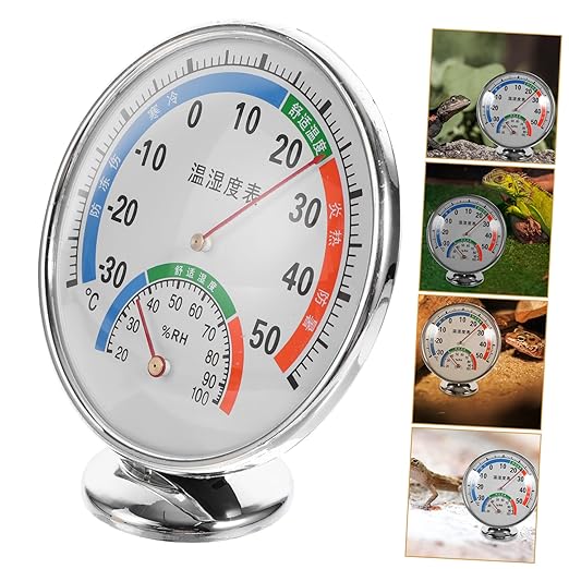 BESPORTBLE Dual Thermometer Hygrometer for Reptile Enclosures Humidity Sensor for Terrariums Easy to Install Space Saving