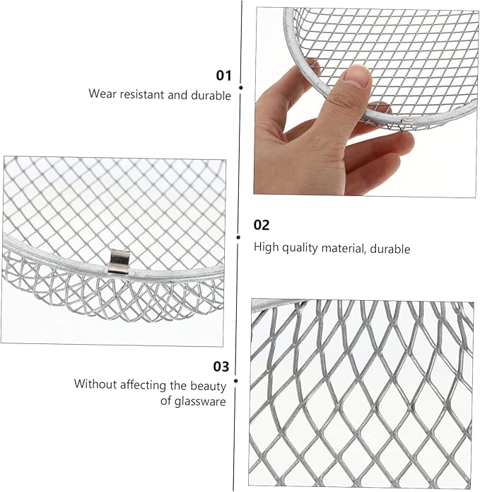 Abaodam Reptile Heating Lamp Shade Mesh Cover Sturdy Scald Protective Cover for Day Night Lamps Easy Installation Efficient Heat Dissipation for Safe