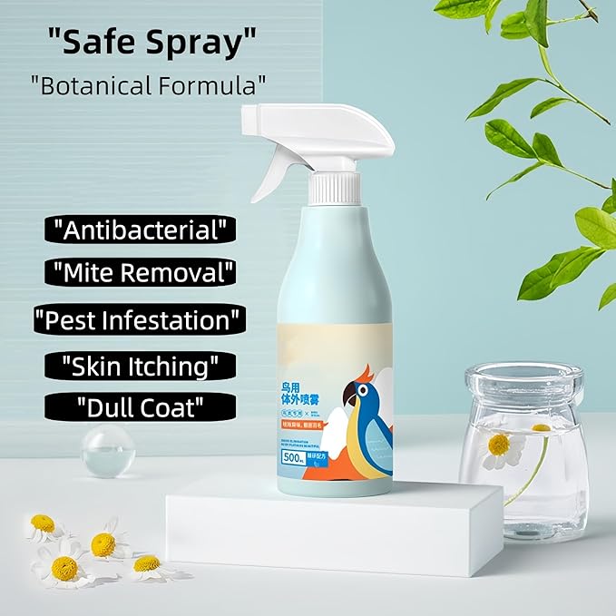 Premium Bird Odor Eliminator Spray for Freshening Your Feathered Friend - A Must-Have for Bird Owners(500ML)