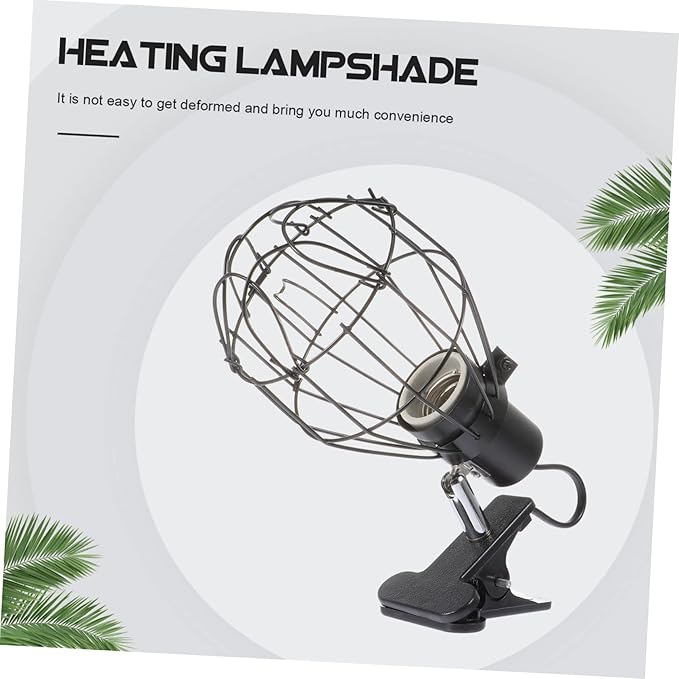 POPETPOP 1Pc Reptile Scald Lampshade Durable Heating Light Cover for Pet Safety Compatible with Ceramic Bulbs US Plug for Reptile Tanks and Terrariums