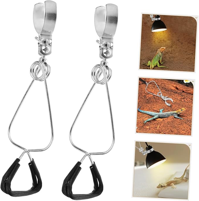 Toddmomy 6pcs Adjustable Reptile Lamp Stand Fixture for Heat Lamps Flexible Clamp Design for Fish Tanks and Aquariums Holder for Reptile Heating Light Installation