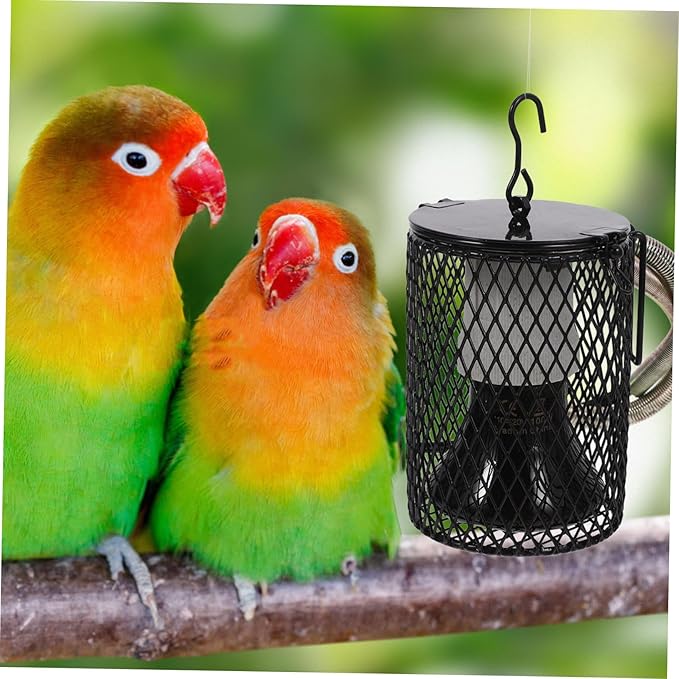 1set Lamp Cover for Reptiles Tortoise and Lizard Cage Heater Easy to Install and Scald- Lighting for Pet Safety
