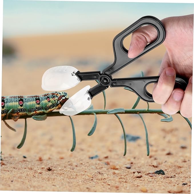 LIOOBO 3pcs Plastic Reptile Clip Insect Breeding Tool Reptile Feeding Cleaning Supplies