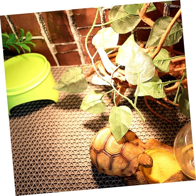 Kisangel 3-in-1 Reptile Carpet Mat for Tortoise Lizard Cage Bedding Reusable Terrarium Liner for Snakes Soft PET Substrate Easy Clean Design
