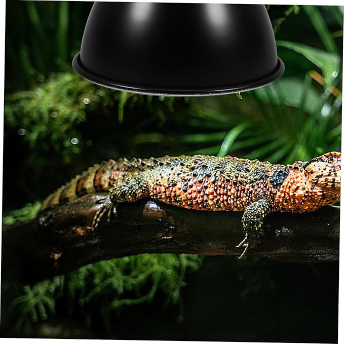 Levemolo Dome Shaped Bulb Shade Reptile Habitat Lighting Shade Terrarium Heat Lamp Reflector Cover for Reptile Tank