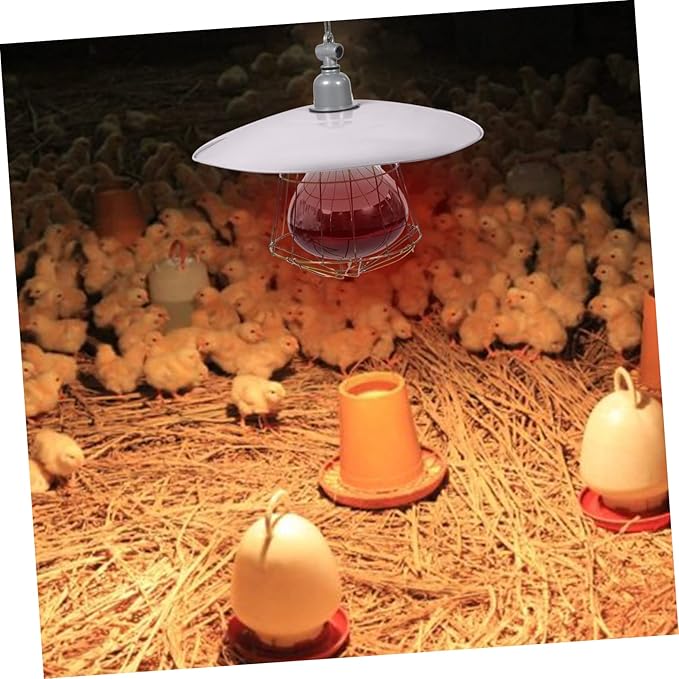 DOITOOL Insulation Lampshade Heat Lamp Reptile Dome Lamp Reptisoil Livestock Breeding Lamp Pet Grille