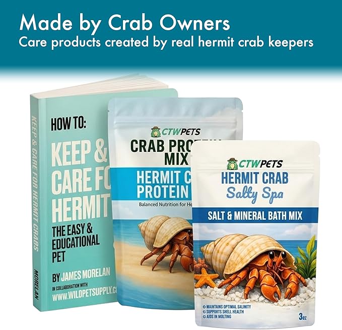 CTWPets Salty Spa Hermit Crab Salt Water Soaking Mix | Calcium and Trace Minerals