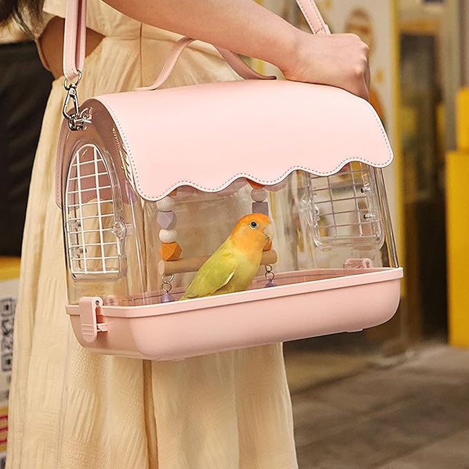 Breeding Travels Bird Carriers Cage Suit Ventilated Acrylic Travels for Outdoor Viewing Comfortable Home Leisures Birdcage