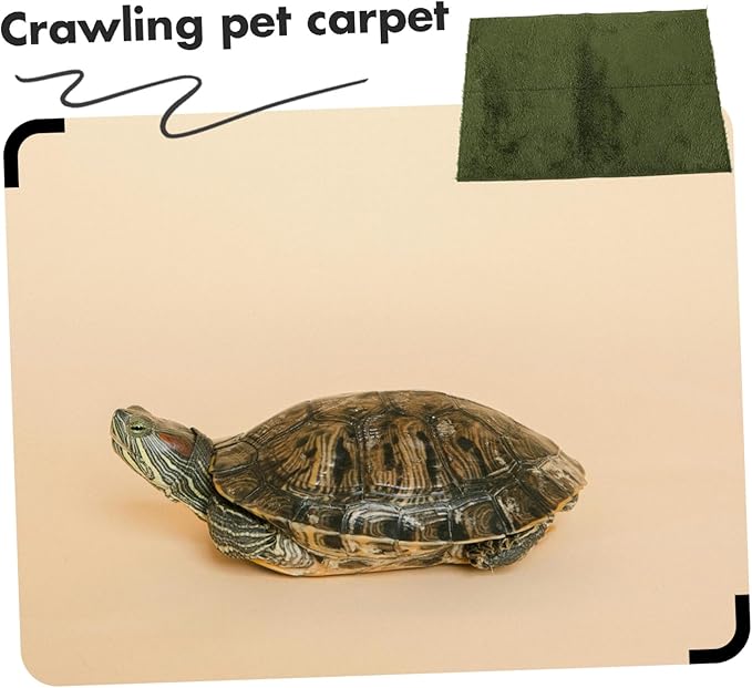 Reusable Reptile Carpet Mat Liner Terrarium Bedding Substrate for Reptile Cage Moss Mat for Gecko Tortoise Frog Habitat for Hygienic Tank Environment