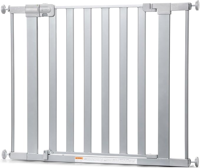 Safety 1st Walk Through Baby Gate with Door, Adjustable Pressure Mount Lift, Dog Gates, Fits 29"-38" Wide, 1-Pack, Silver