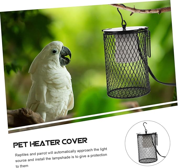 Yardwe Reptile Heat Lamp Cover Turtle Heat Lamp Insulation Lampshade for Reptile Tank