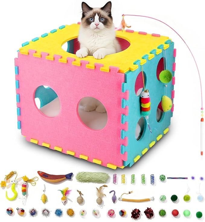 41 Pcs Interactive Cat Toys for Indoor Cats, Kitten Toys by MOYMO