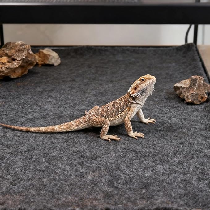 15.75x31.50Inch Reptile Carpet Terrarium Bedding Reptile Substrate Mat Bearded Dragon Tank Accessories for Lizard Tortoise Large