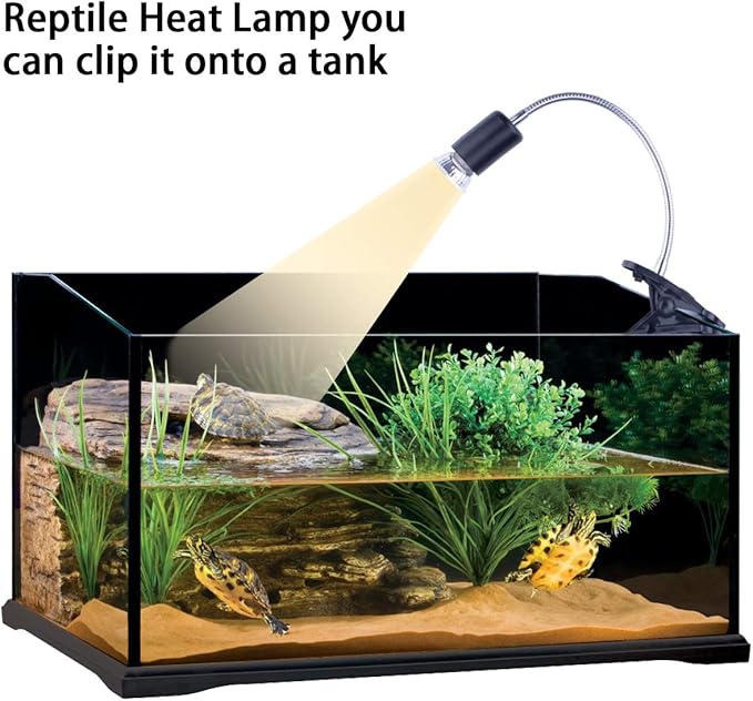 Reptile Heat Lamp UVA UVB Light Bulb, 360° Rotatable Basking Spot Light Simulated Sunlight, Dimmable Heating Lamp for Turtle, Lizard, Snake, Beared Dragon, Amphibians
