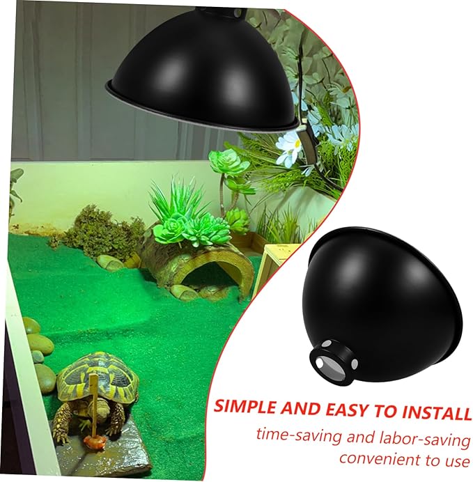 Ciieeo Heat Lamp Shade for Reptiles Reflector Dome Lamp Lizard Snake Turtle Heating Accessory Cozy Warm Environment