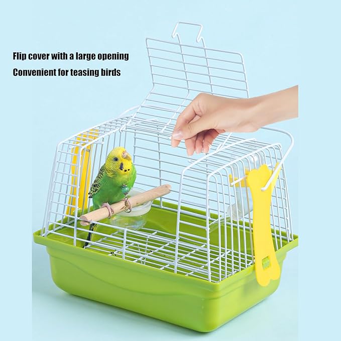 Portable Outdoor Bird Carriers with Handle for Parakeets Lovebirds Easy to Spacious Design Budgies Cage