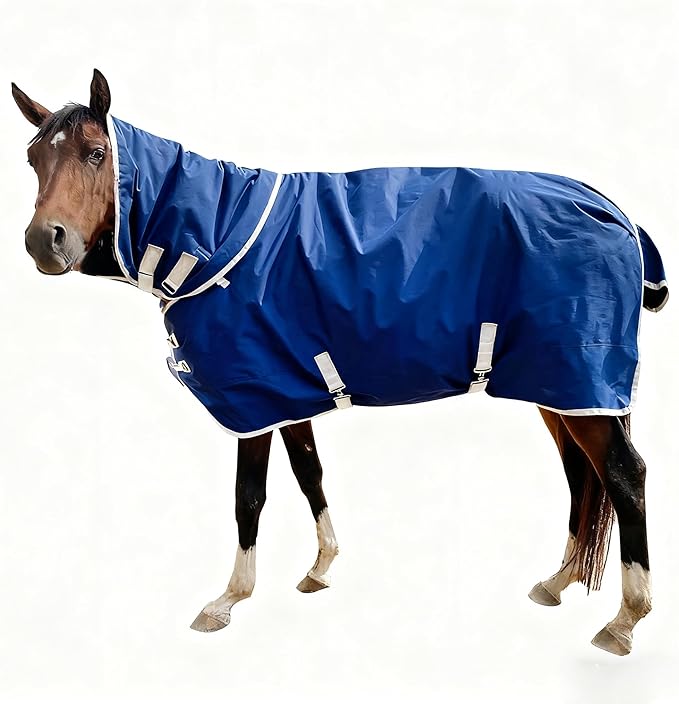 Horse Blanket Winter Water Resistant,220g Warm Cotton Filling Liner 1200D Premium Turnout Horse Blanket,Medium Weight Blanket 72 inches,135cm