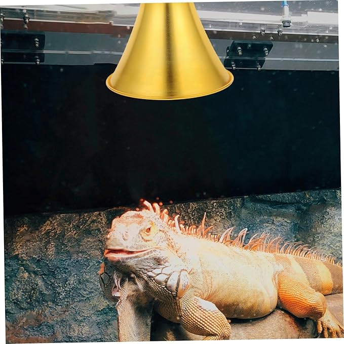 balacoo Deep Reptile Lamp Shade Heat Lamp Guard for Reptiles Metal Construction Easy Install